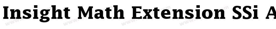 Insight Math Extension SSi Alternate Extension字体转换